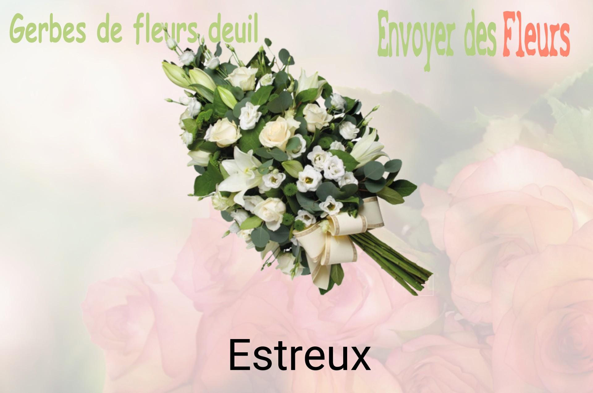 Gerbe de fleurs de deuil livrée à Estreux